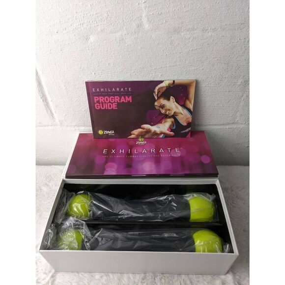 Zumba Fitness Exhilarate Body Shaping System‎ 7 DVD Set  + Toning Sticks + Guide - Picture 1 of 13